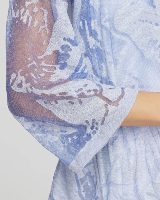 Blue Burnout Cardigan - image 4